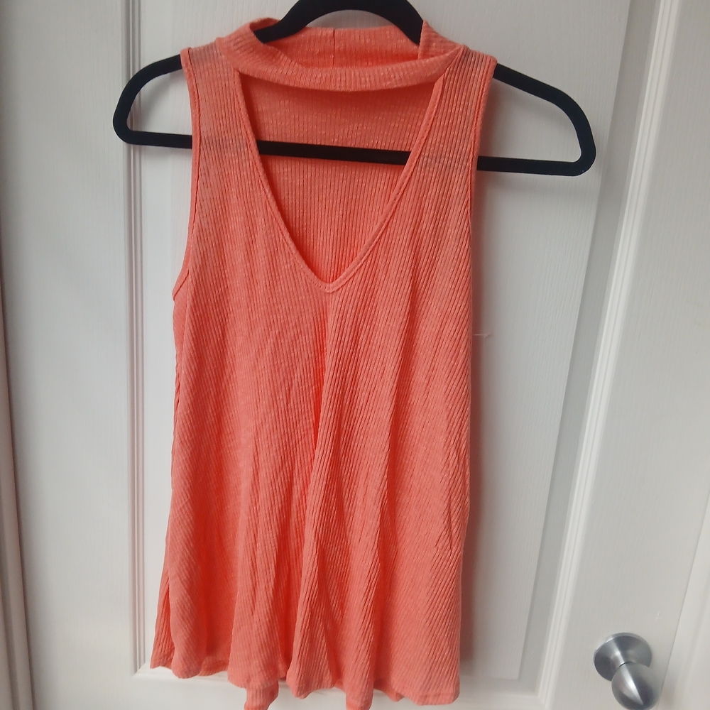 3/$15 Vibrant Orange and Pink Sleeveless Tank Top